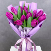 Черничные сладости - букет из тюльпанов фиолетового цвета 2