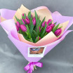 Фиолетовые огни - букет из тюльпанов фиолетового цвета 2