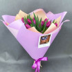 Фиолетовые огни - букет из тюльпанов фиолетового цвета 3
